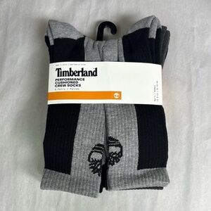 New Timberland Socks Men’s 6 Pair Multi Color Performance Cushioned Crew Casual